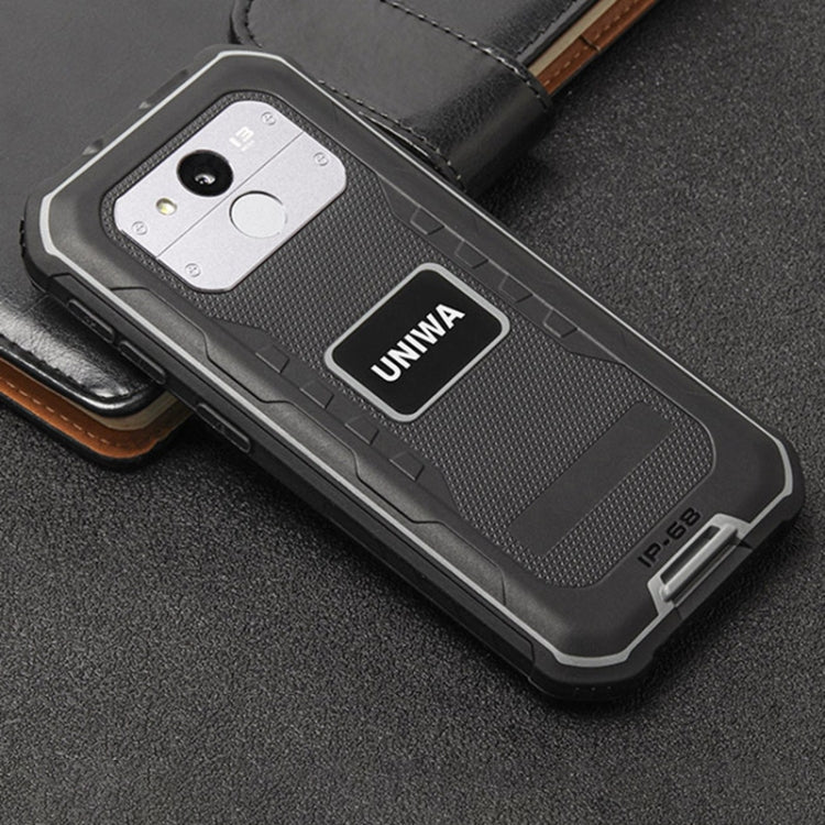 UNIWA F963 Pro Rugged Smart Phone, 4GB+64GB, 5.5 inch Android 13, Unisoc T606 Octa Core, NFC, Fingerprint Unlock, 4G Network, UK Plug (Black Grey)