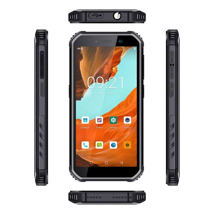 UNIWA F963 Pro Rugged Smart Phone, 6GB+128GB, 5.5 inch Android 13, Unisoc T606 Octa Core, NFC, Fingerprint Unlock, 4G Network, EU Plug (Black Grey)