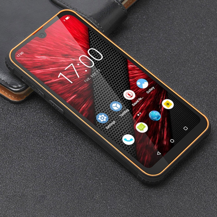 UNIWA F965 Pro Rugged Smart Phone, 6GB+128GB, 6 inch Android 13, MT6762 Octa Core, Network: 4G, NFC, PoC, SOS, UK Plug (Black+Orange)