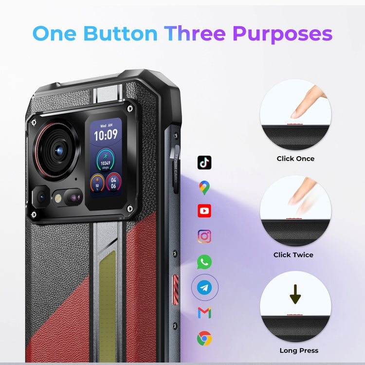 [HK Warehouse] HOTWAV Hyper 7 Pro Rugged Phone, 16GB+256GB, 10800mAh, 6.6 inch Android 14 MediaTek Dimensity 7050 5G, Network: 5G, OTG, NFC (Red)