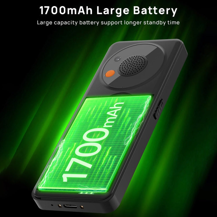 UNIWA V2000 Elder Keypad Phone, 2.4 inch Unisoc T107, 1700mAh Battery, LED Flashlight, SOS, Network: 4G, AU Plug (Black)