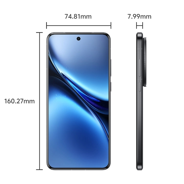 vivo X200, 16GB+512GB, Face ID / Screen Fingerprint Identification, 6.67 inch Android 15 Dimensity 9400 Octa Core, OTG, NFC, Network: 5G, Support Google Play (Black)