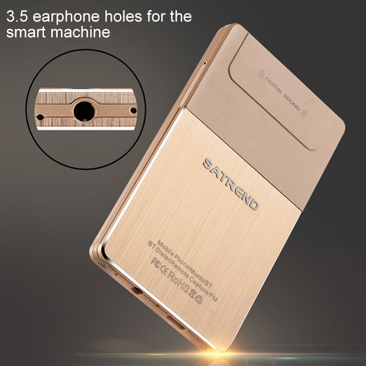 SATREND A10 Card Mobile Phone, 1.77 inch, MTK6261D, 21 Keys, Support Bluetooth, MP3, Anti-lost, Remote Capture, FM, GSM, Dual SIM(Rose Gold)