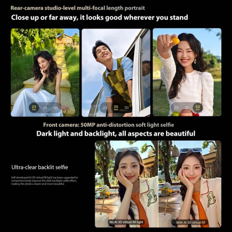 vivo S20, 12GB+512GB, Face ID / Screen Fingerprint Identification, 6.67 inch Android 15 Snapdragon 7 Gen 3 Octa Core, OTG, NFC, Network: 5G (White)