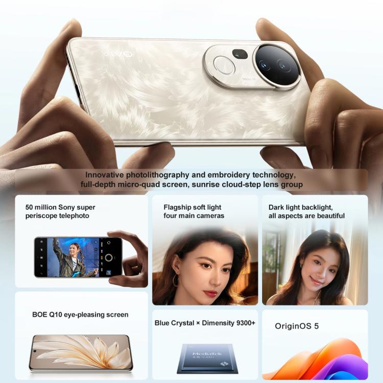 vivo S20 Pro, 12GB+512GB, Face ID / Screen Fingerprint Identification, 6.67 inch Android 15 Dimensity 9300+ Octa Core, OTG, NFC, Network: 5G (Black)