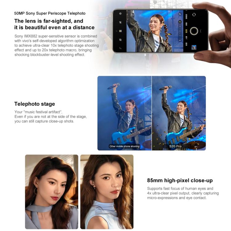 vivo S20 Pro, 16GB+512GB, Face ID / Screen Fingerprint Identification, 6.67 inch Android 15 Dimensity 9300+ Octa Core, OTG, NFC, Network: 5G (Purple)