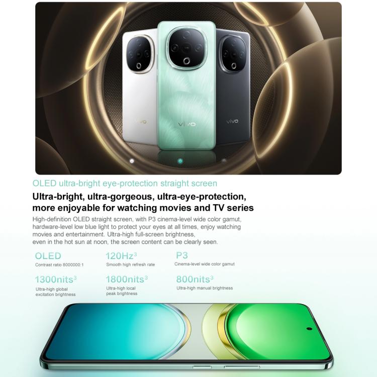 vivo Y300, 8GB+128GB, Face ID / Screen Fingerprint Identification, 6.77 inch Android 15 OriginOS 5 Dimensity 6300 Octa Core, OTG, Network: 5G (Black)