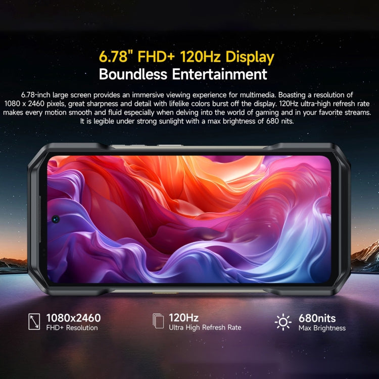 [HK Warehouse] Ulefone Armor 27 Pro Rugged Phone, 12GB+256GB, Night Vision, 10600mAh, 6.78 inch Android 14 MediaTek Dimensity 6300 Octa Core, Network: 5G, NFC (Black)