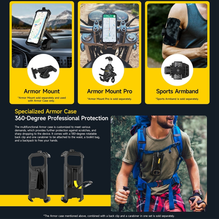 [HK Warehouse] Ulefone Armor 27 Pro Rugged Phone, 12GB+256GB, Night Vision, 10600mAh, 6.78 inch Android 14 MediaTek Dimensity 6300 Octa Core, Network: 5G, NFC (Black)