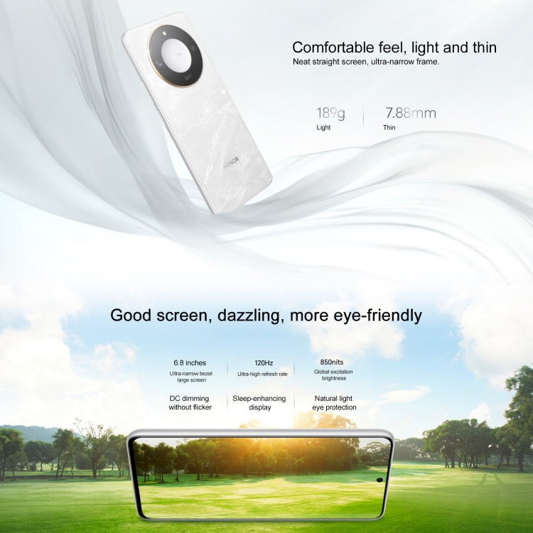 Honor X60, 8GB+128GB, Side Fingerprint, 6.8 inch MagicOS 8.0 Dimensity 7025-Ultra Octa Core, Network: 5G, OTG, Support Google Play (Green)