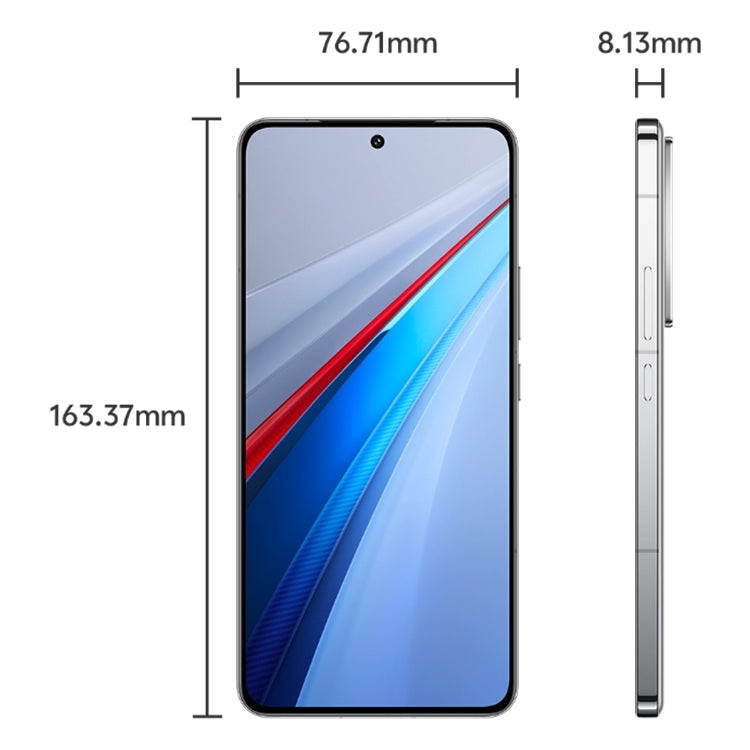 vivo iQOO 13, 16GB+256GB, Face ID / Screen Fingerprint Identification, 6.82 inch Android 15 OriginOS 5 Snapdragon 8 Elite Octa Core, OTG, NFC, Network: 5G, Support Google Play (Grey)