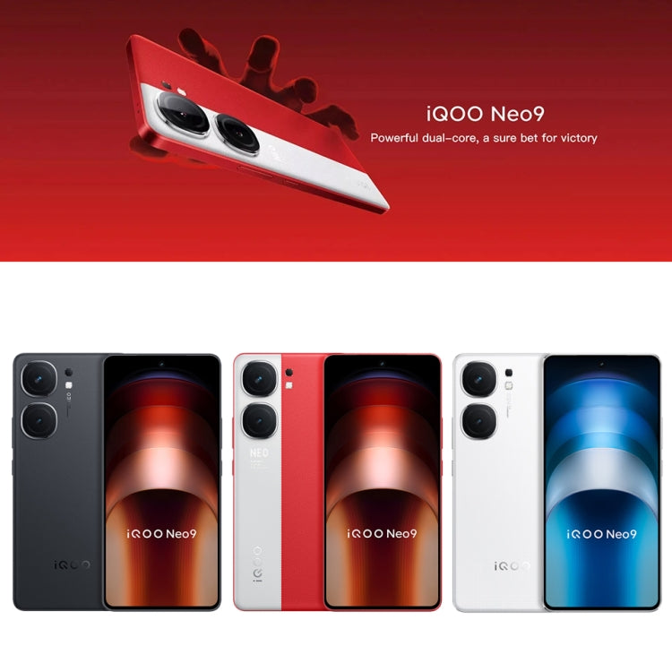 vivo iQOO Neo9, Dual Back Cameras, 16GB+512GB, Face ID / Fingerprint Identification, 6.78 inch Android 14 OriginOS 4 Snapdragon 8 Gen 2 Octa Core, OTG, NFC, Network: 5G, Support Google Play (Red)