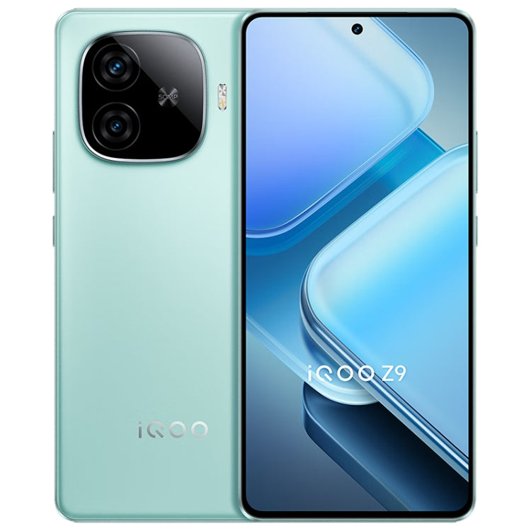 vivo iQOO Z9, Dual Back Cameras, 8GB+256GB, Face ID Screen Fingerprint Identification, 6.78 inch Android 14.0 OriginOS 4 Snapdragon 7 Gen 3 Octa Core 2.63GHz, OTG, NFC, Network: 5G, Support Google Play (Mint Green)
