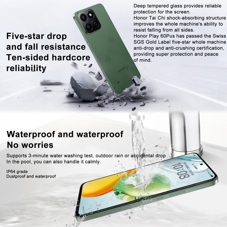 Honor Play 60 Plus 5G, 12GB+256GB, 6.77 inch MagicOS 8.0 Qualcomm Snapdragon 4 Gen2 Octa Core up to 2.2GHz, Network: 5G, OTG, Not Support Google Play (Black)