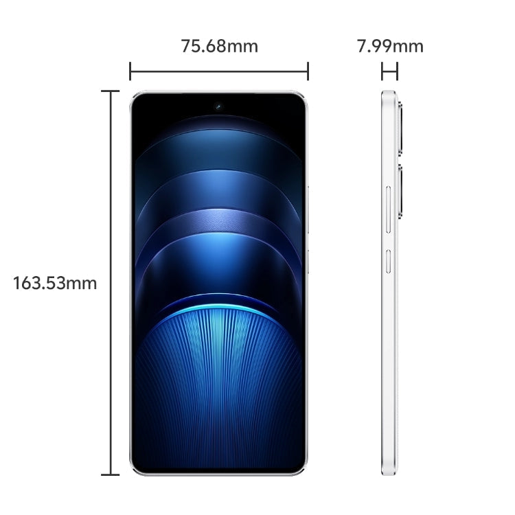vivo iQOO Neo9S Pro+, 16GB+1TB, Face ID & Ultrasonic 3D Fingerprint Identification, 6.78 inch Android 14 OriginOS 4 Snapdragon 8 Gen 3 Octa Core 2.63GHz, OTG, NFC, Network: 5G, Support Google Play (White)