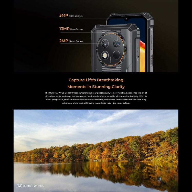 [HK Warehouse] Oukitel WP28 S IP68/IP69K Rugged Phone, 4GB+128GB, Fingerprint, 6.52 inch Unisoc T606 Octa-core, NFC, OTG, Network: 4G (Orange)