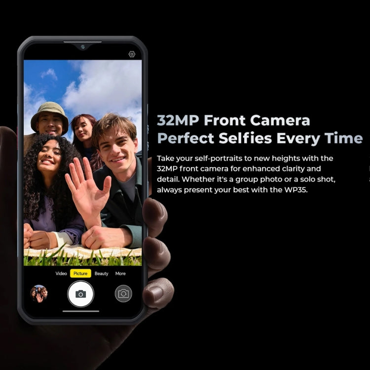 [HK Warehouse] Oukitel WP35 5G Rugged Phone, 8GB+256GB, IP68/IP69K Fingerprint Identification, 11000mAh, 6.6 inch MediaTek Dimensity 6100+ Octa Core, NFC, OTG, Network: 5G (Grey)