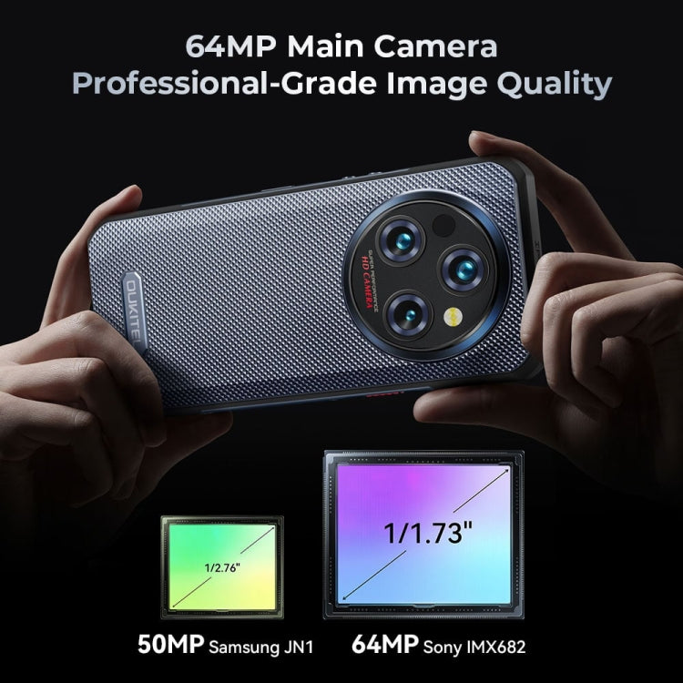 [HK Warehouse] Oukitel WP35 5G Rugged Phone, 8GB+256GB, IP68/IP69K Fingerprint Identification, 11000mAh, 6.6 inch MediaTek Dimensity 6100+ Octa Core, NFC, OTG, Network: 5G (Grey)