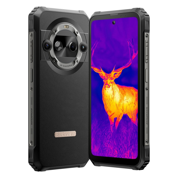 [HK Warehouse] Blackview BL9000 Pro 5G, Thermal Imaging Camera, 12GB+512GB, IP68/IP69K/MIL-STD-810H, 6.78 inch Android 14 MediaTek Dimensity 8020 Octa Core, Network: 5G, NFC, OTG (Black)