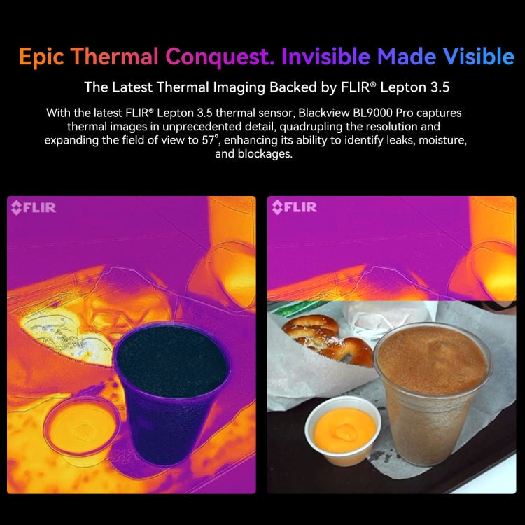 [HK Warehouse] Blackview BL9000 Pro 5G, Thermal Imaging Camera, 12GB+512GB, IP68/IP69K/MIL-STD-810H, 6.78 inch Android 14 MediaTek Dimensity 8020 Octa Core, Network: 5G, NFC, OTG (Black)