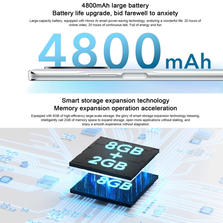 Honor X30 5G ANY-AN00, 48MP Cameras, 8GB+128GB, China Version, Triple Back Cameras, Side Fingerprint Identification, 4800mAh Battery, 6.81 inch Magic UI 5.0 Qualcomm Snapdragon 695 Octa Core up to 2.2GHz, Network: 5G, OTG, Not Support Google Play(Gold)