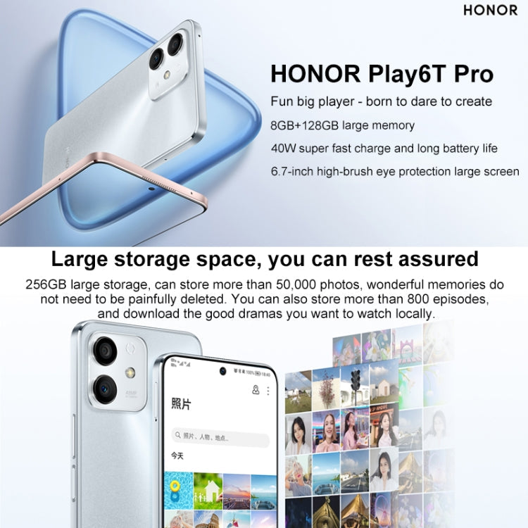Honor Play6T Pro 5G TFY-AN40, 8GB+128GB, China Version, Dual Back Cameras, Side Fingerprint Identification, 4000mAh Battery, 6.7 inch Magic UI 5.0 (Android 11) MediaTek Dimensity 810 Octa Core up to 2.4GHz, Network: 5G, OTG, Not Support Google Play(Gold)