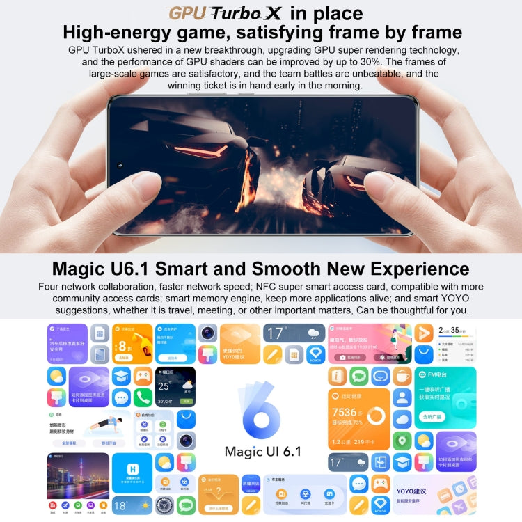 Honor 70 Pro+ 5G HPB-AN00, 54MP Cameras, 8GB+256GB, China Version, Triple Back Cameras, Screen Fingerprint Identification, 6.78 inch Magic UI 6.1 Dimensity 9000 Octa Core up to 3.05GHz, Network: 5G, OTG, NFC, Not Support Google Play(Green)