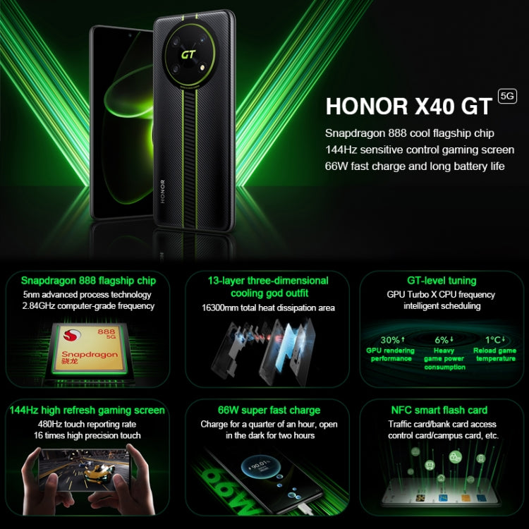 Honor X40 GT 5G ADT-AN00, 50MP Cameras, 12GB+256GB, China Version