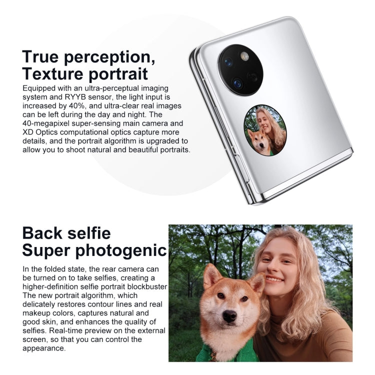 HUAWEI Pocket S 256GB BAL-AL60, 40MP Camera, China Version, Dual Back Cameras, Side Fingerprint Identification, 6.9 inch + 1.04 inch HarmonyOS 3.0 Snapdragon 778G Octa Core up to 2.42GHz, Network: 4G, OTG, NFC, Not Support Google Play(Obsidian Black)
