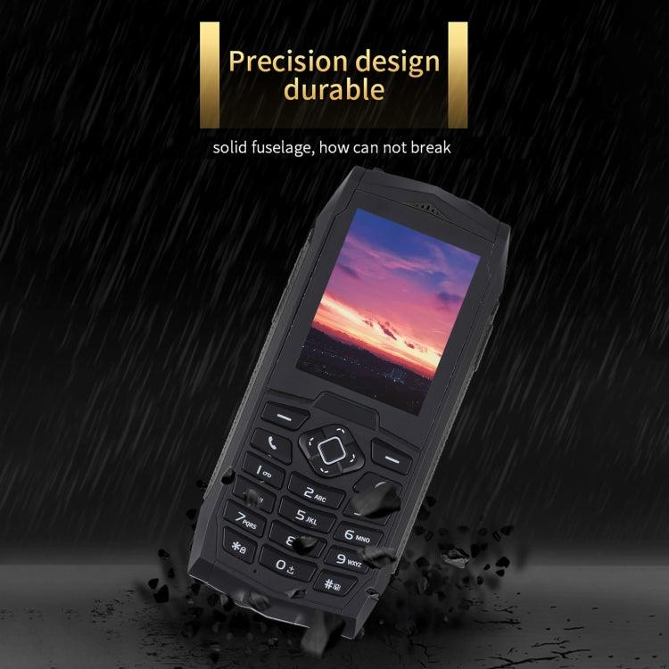 Rugtel R1C Rugged Phone, IP68 Waterproof Dustproof Shockproof, 2.4 inch, MTK6261D, 2000mAh Battery, SOS, FM, Dual SIM(Black)
