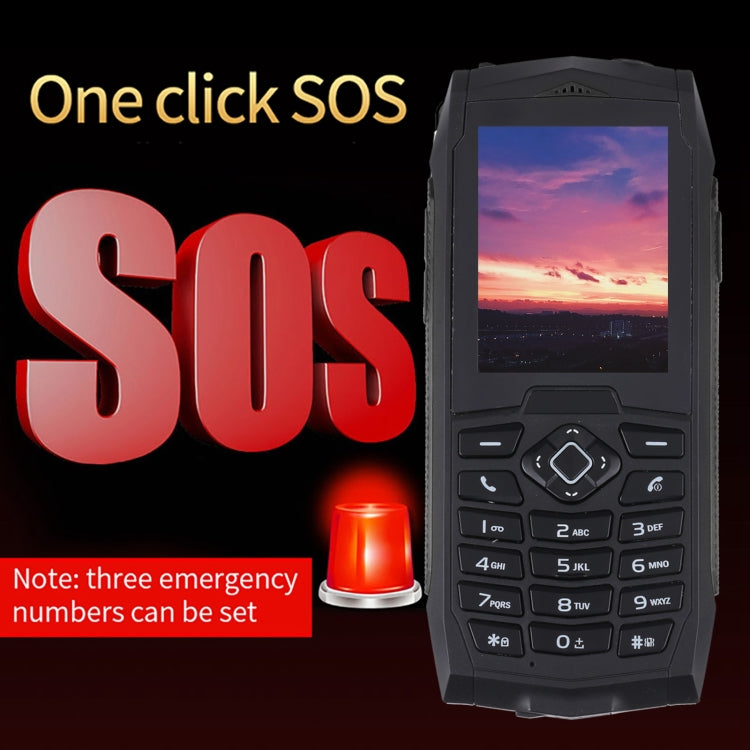 Rugtel R1C Rugged Phone, IP68 Waterproof Dustproof Shockproof, 2.4 inch, MTK6261D, 2000mAh Battery, SOS, FM, Dual SIM(Black)