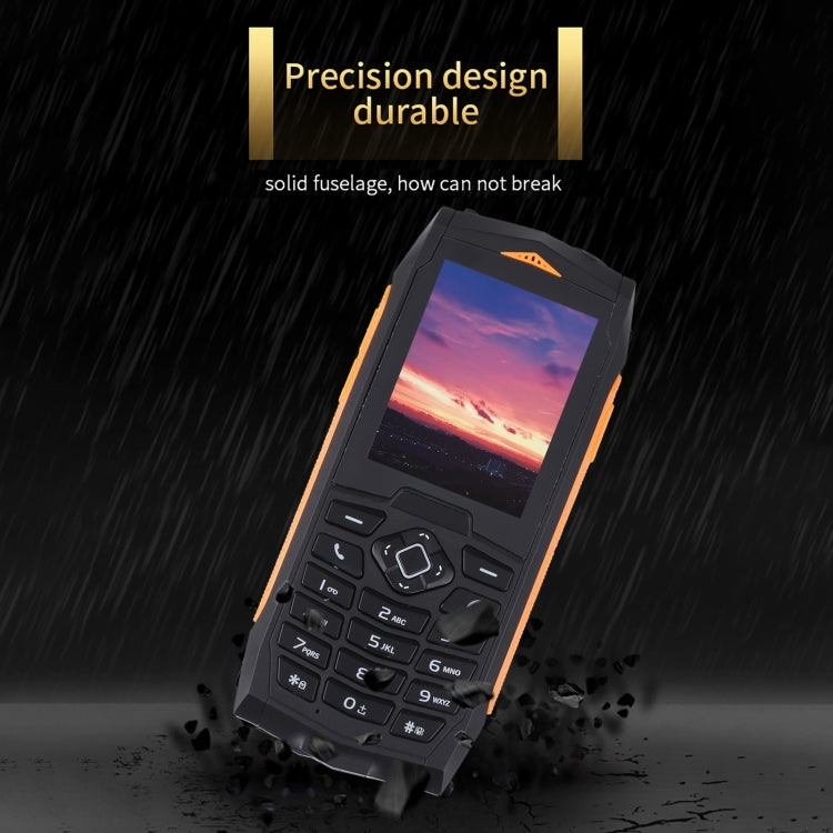 Rugtel R1C Rugged Phone, IP68 Waterproof Dustproof Shockproof, 2.4 inch, MTK6261D, 2000mAh Battery, SOS, FM, Dual SIM(Orange)