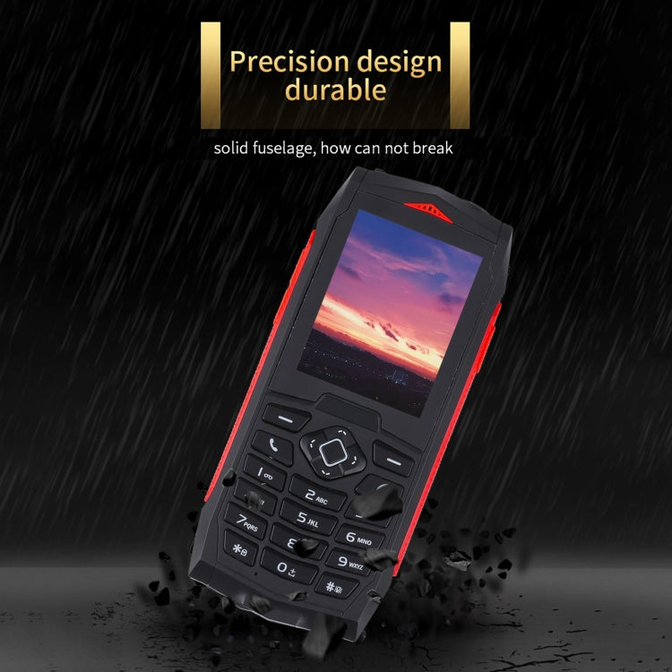 Rugtel R1C Rugged Phone, IP68 Waterproof Dustproof Shockproof, 2.4 inch, MTK6261D, 2000mAh Battery, SOS, FM, Dual SIM(Red)