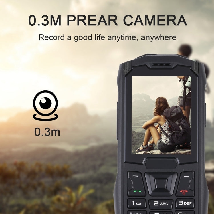Rugtel R2C Rugged Phone, IP68 Waterproof Dustproof Shockproof, 2.4 inch, MTK6261D, 2500mAh Battery, SOS, FM, Dual SIM(Black)
