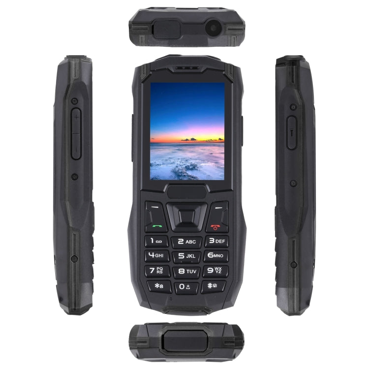 Rugtel R2C Rugged Phone, IP68 Waterproof Dustproof Shockproof, 2.4 inch, MTK6261D, 2500mAh Battery, SOS, FM, Dual SIM(Black)