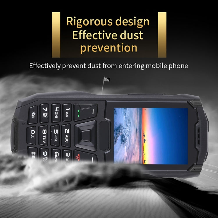 Rugtel R2C Rugged Phone, IP68 Waterproof Dustproof Shockproof, 2.4 inch, MTK6261D, 2500mAh Battery, SOS, FM, Dual SIM(Black)