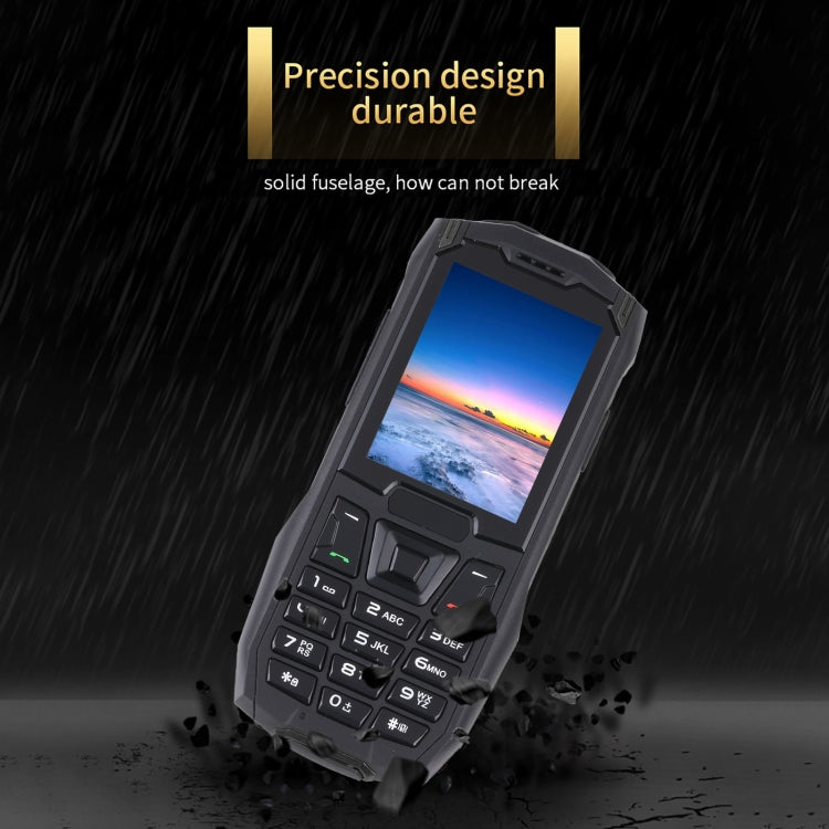 Rugtel R2C Rugged Phone, IP68 Waterproof Dustproof Shockproof, 2.4 inch, MTK6261D, 2500mAh Battery, SOS, FM, Dual SIM(Black)