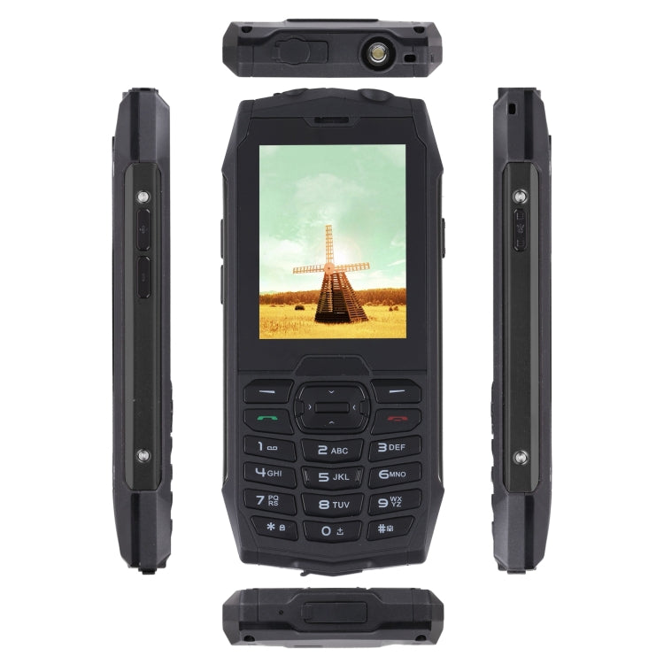 Rugtel R3C Rugged Phone, IP68 Waterproof Dustproof Shockproof, 2.8 inch, MTK6261D, 2000mAh Battery, SOS, FM, Dual SIM(Black)