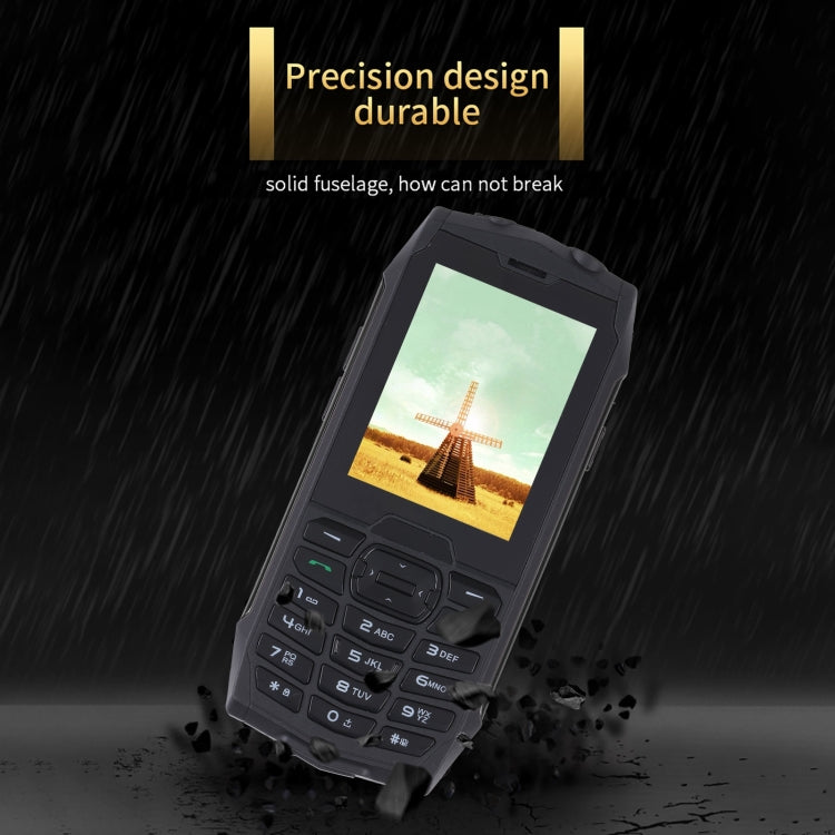Rugtel R3C Rugged Phone, IP68 Waterproof Dustproof Shockproof, 2.8 inch, MTK6261D, 2000mAh Battery, SOS, FM, Dual SIM(Black)