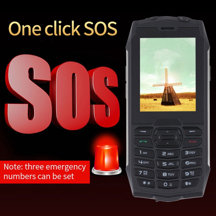 Rugtel R3C Rugged Phone, IP68 Waterproof Dustproof Shockproof, 2.8 inch, MTK6261D, 2000mAh Battery, SOS, FM, Dual SIM(Silver)