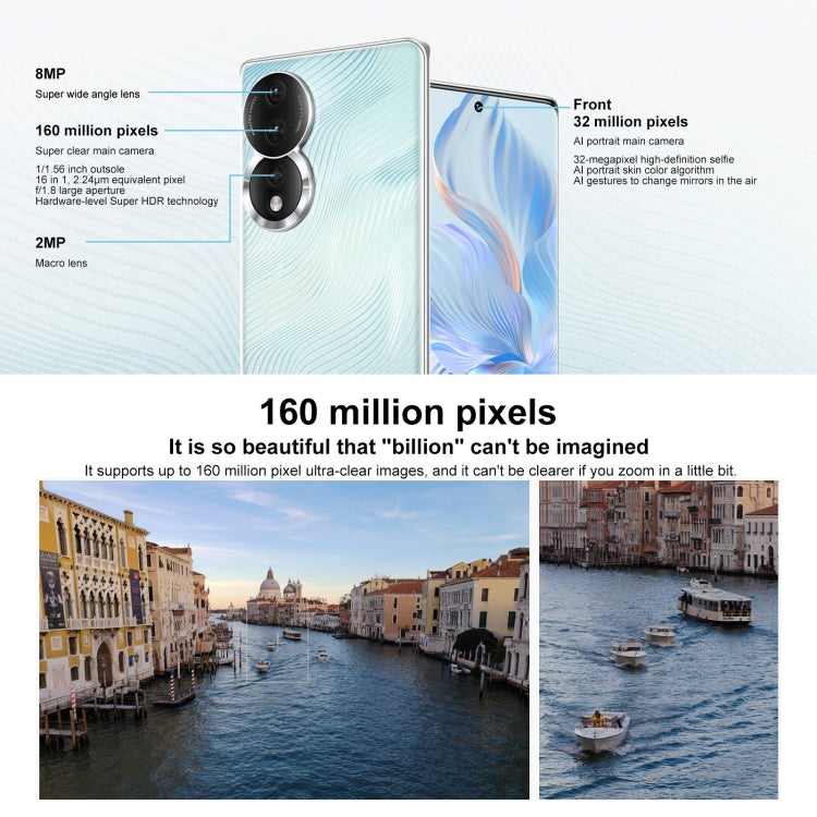 Honor 80 5G ANN-AN00, 160MP Cameras, 8GB+256GB, China Version, Triple Back Cameras, Screen Fingerprint Identification, 6.67 inch Magic UI 7.0 Qualcomm Snapdragon 782G Octa Core up to  2.7GHz, Network: 5G, OTG, NFC, Not Support Google Play(Pink)