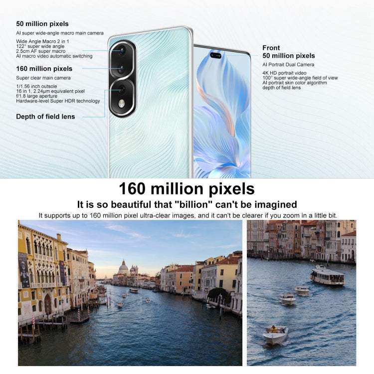 Honor 80 Pro 5G ANP-AN00, 160MP Cameras, 12GB+512GB, China Version, Triple Back Cameras, Screen Fingerprint Identification, 6.78 inch Magic UI 7.0 Qualcomm Snapdragon 8+ Gen1 Octa Core up to  3.0GHz, Network: 5G, OTG, NFC, Not Support Google Play (Blue)