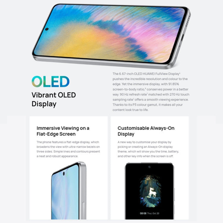 HUAWEI nova 10 SE BNE-AL00, 256GB, China Version, Triple Back Cameras + Single Front Camera, Side Fingerprint Identification, 6.67 inch HarmonyOS 2.0.1 Qualcomm Snapdragon 680 Octa Core, Network: 4G, OTG, NFC, Not Support Google Play(Black)