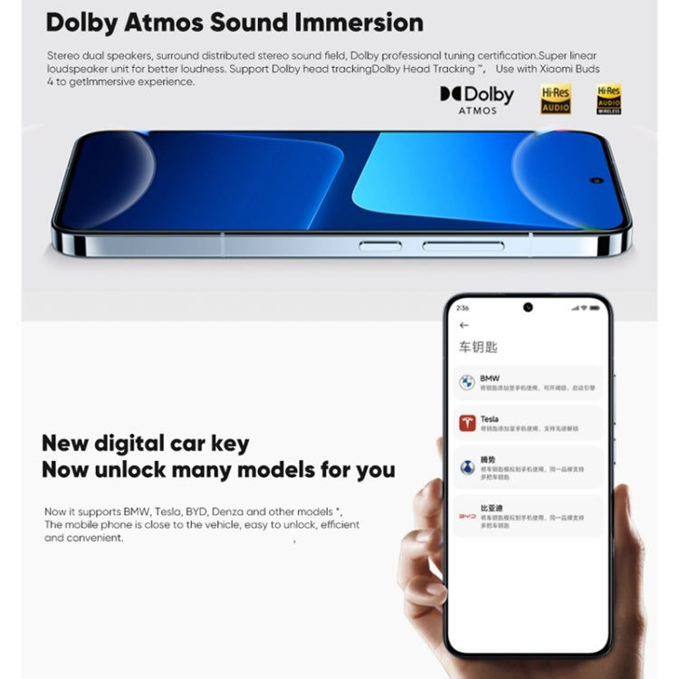 Xiaomi 13, 50MP Camera, 12GB+512GB, Triple Back Cameras, 6.36 inch In-screen Fingerprint Identification MIUI 14 Qualcomm Snapdragon 8 Gen 2 Octa Core up to 3.2GHz, Network: 5G, NFC, Wireless Charging Function(Blue)