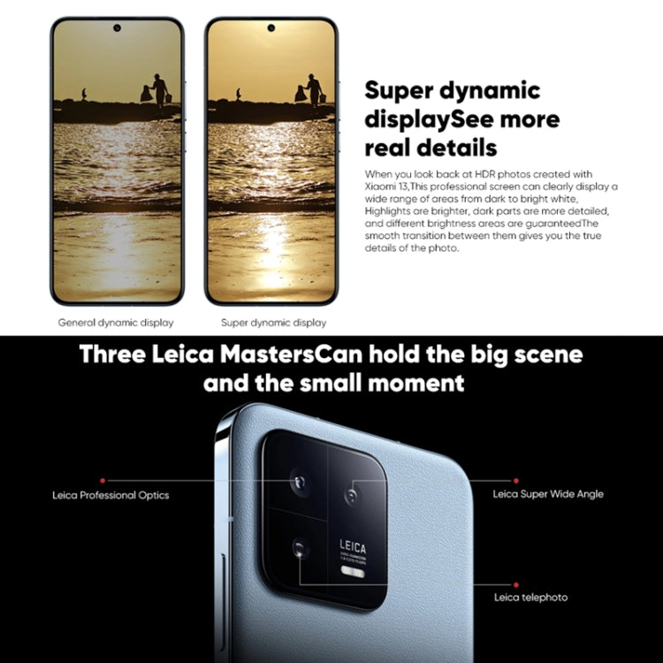 Xiaomi 13, 50MP Camera, 12GB+512GB, Triple Back Cameras, 6.36 inch In-screen Fingerprint Identification MIUI 14 Qualcomm Snapdragon 8 Gen 2 Octa Core up to 3.2GHz, Network: 5G, NFC, Wireless Charging Function(Green)