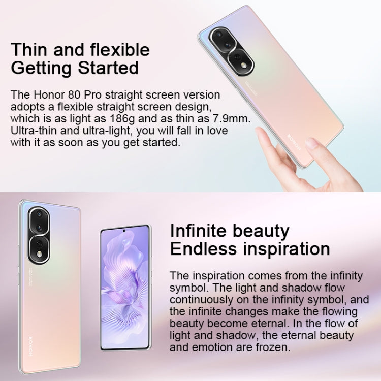 Honor 80 Pro Flat 5G ANB-AN00, 160MP Cameras, 12GB+256GB, China Version