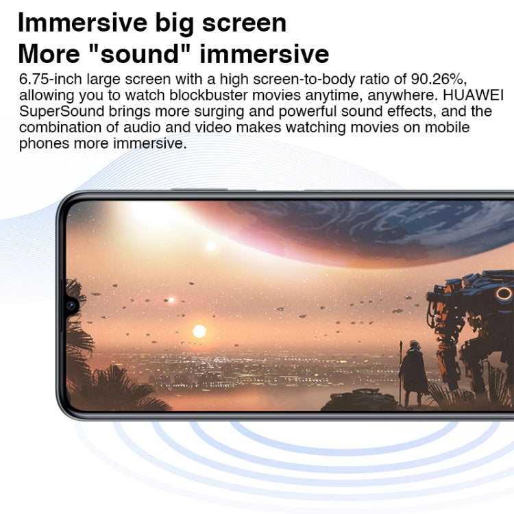 Huawei Enjoy 60 256GB MGA-AL40,  48MP Cameras, China Version, Dual Back Cameras, Face ID & Side Fingerprint Identification, 6000mAh Battery, 6.75 inch HarmonyOS 3.0 Octa Core, Network: 4G, OTG, Not Support Google Play(Blue)