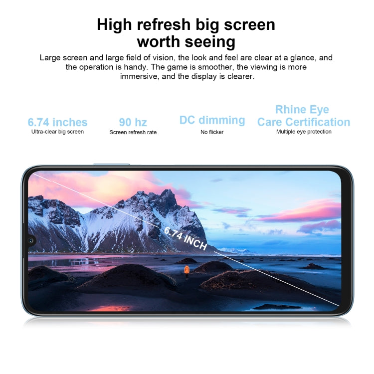 Honor Play7T RKY-AN10, 50MP Camera, 8GB+128GB, China Version, Dual Back Cameras, Side Fingerprint Identification, 6000mAh Battery, 6.74inch Magic UI 6.1 / Android 12  Dimensity 6020 Octa Core, Network: 5G, OTG, Not Support Google Play (Blue)