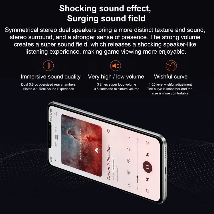 Huawei Enjoy 60X 256GB STG-AL00, China Version, Dual Back Cameras, Side Fingerprint Identification, 7000mAh Battery, 6.95 inch HarmonyOS 3.0 Qualcomm Snapdragon 680 Octa Core 2.4GHz, Network: 4G, OTG, NFC, Not Support Google Play(Black)