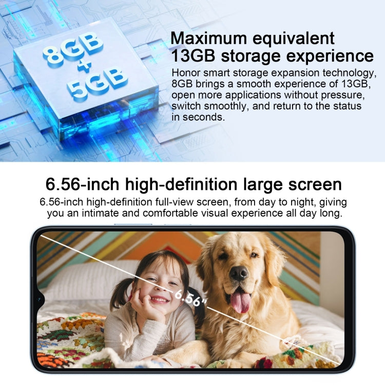 Honor Play 40 5G WDY-AN00, 8GB+256GB, China Version, Face ID & Side Fingerprint Identification, 5200mAh, 6.56 inch MagicOS 7.1 / Android 13 Qualcomm Snapdragon 480 Plus Octa Core up to 2.2GHz, Network: 5G, Not Support Google Play(Cyan)